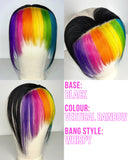Clip-in Rainbow Lace Bangs