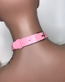 Pink & Silver Choker Layered Necklace