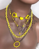 Yellow and Silver Layered Necklace