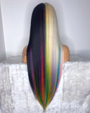 Midnight Mardi Gras - Fake Scalp Full Lace Silk Top