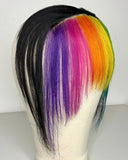 Clip-in Rainbow Lace Bangs