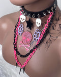 Punky Charm Layered Choker Necklace