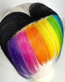 Clip-in Rainbow Lace Bangs