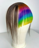 Clip-in Rainbow Lace Bangs