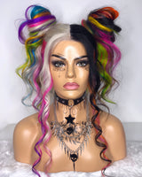 Midnight Mardi Gras - Fake Scalp Full Lace Silk Top