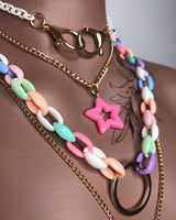 Gold and Pastel Layered Necklace