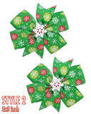 2pc Xmas Hair Clips