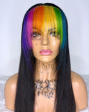 Clip-in Rainbow Lace Bangs