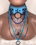 Blue Layered Choker Necklace