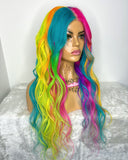 *Pre-Owned* Neon Fever Dream - Full Lace Fake Scalp Silk Top