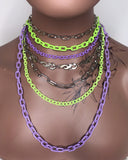 Green & Purple Layered Necklace