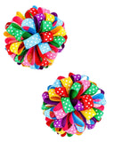 2pc Pom-Pom Ribbon Clips