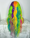 *Pre-Owned* Neon Fever Dream - Full Lace Fake Scalp Silk Top