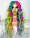 *Pre-Owned* Neon Fever Dream - Full Lace Fake Scalp Silk Top