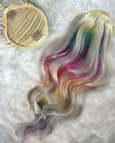 Drawstring Rainbow Highlight Ponytail