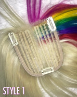 Blonde & Rainbow Toppers