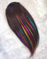 Drawstring Rainbow Highlight Ponytail