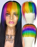 Clip-in Rainbow Lace Bangs