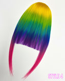 Single Clip Rainbow Bangs