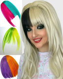 Split Colour Clip-in Bangs