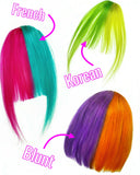 Split Colour Clip-in Bangs