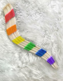 Striped Raccoon Tail Extensions (Assorted Colours) Set of 2