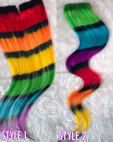 Rainbow Striped Clip-in Extensions