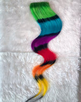 Rainbow Striped Clip-in Extensions