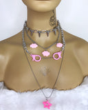 Pastel Pink Layered Necklace