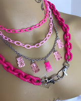 Chunky Pink Layered Necklace