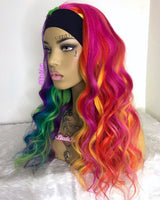 Rainbow Rhapsody - Headband Wig