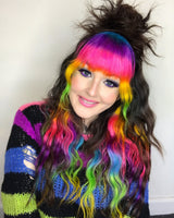 Brown & Rainbow Clip-in Extensions Set