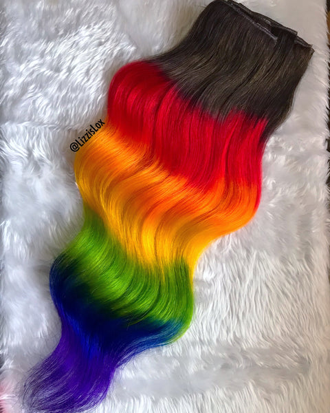 Rainbow Clip-in Extensions